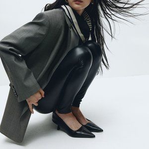 Faux Leather Leggings | Medium